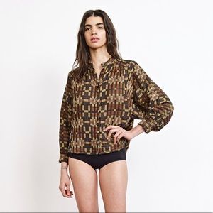 Ace & Jig Barrett Blouse // Medium // Castle Print